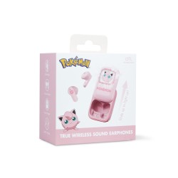 AURICULARES INALÁMBRICOS POKEMON JIGGLY PUFF CON ESTUCHE DE CARGA DESLIZANTE Y LUZ LED