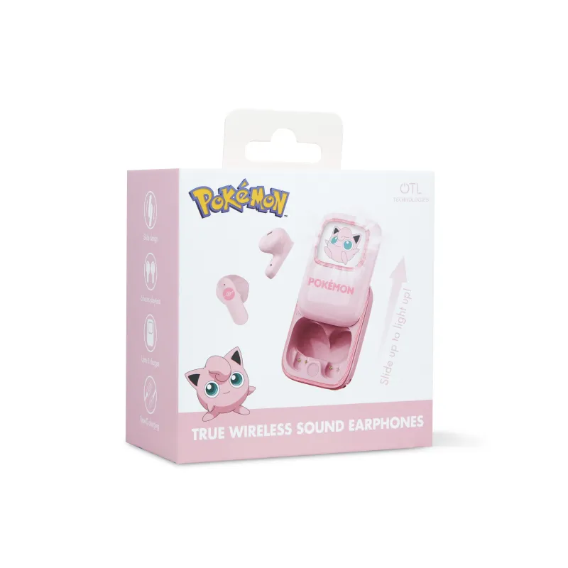 WIRELESS POKEMON JIGGLYPUFF HEADPHONES WITH SLIDING CHARGING CASE AND LED LIGHT - The Shop Gamer