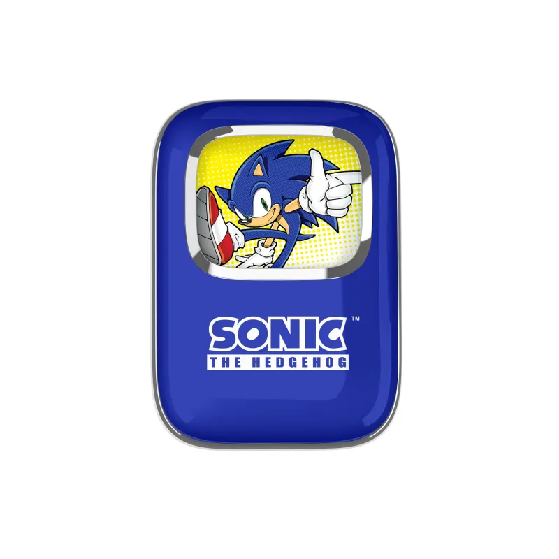 CUFFIE WIRELESS SONIC THE HEDGEHOG CON CUSTODIA DI RICARICA SCORREVOLE E LUCE LED - The Shop Gamer
