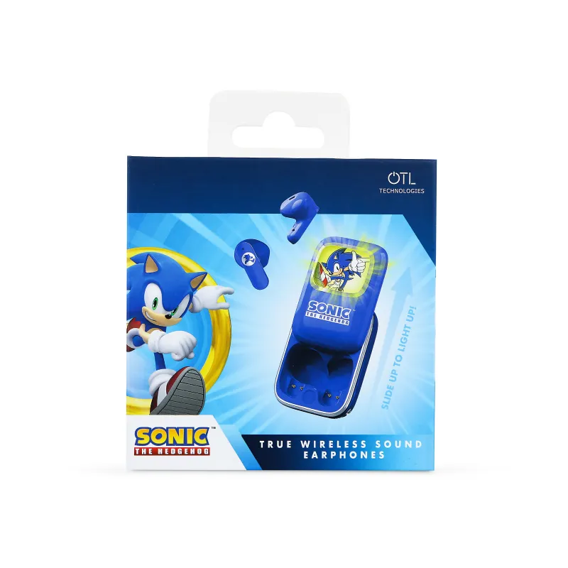 ÉCOUTEURS SANS FIL SONIC THE HEDGEHOG AVEC ÉTUI DE RECHARGE COULISSANT ET LUMIÈRE LED - The Shop Gamer
