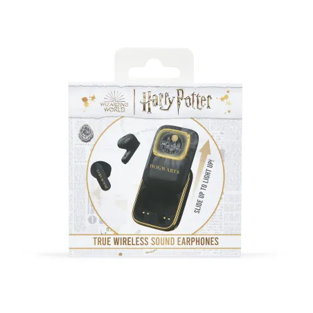 HARRY POTTER HOGWARTS WIRELESS HEADPHONES WITH SLIDING CHARGING CASE AND LED LIGHT - The Shop Gamer
