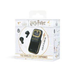 AURICULARES INALÁMBRICOS HARRY POTTER HOGWARTS CON ESTUCHE DE CARGA DESLIZANTE Y LUZ LED