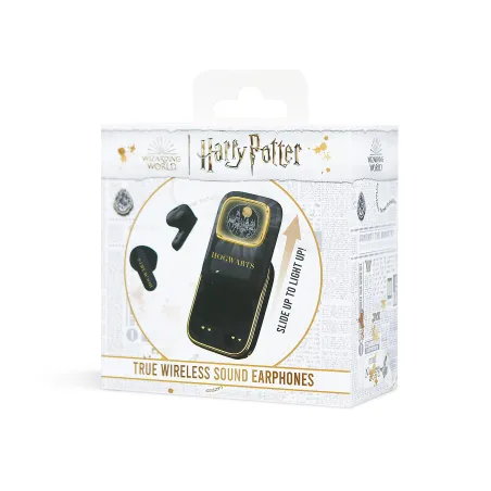 HARRY POTTER HOGWARTS WIRELESS HEADPHONES WITH SLIDING CHARGING CASE AND LED LIGHT - The Shop Gamer