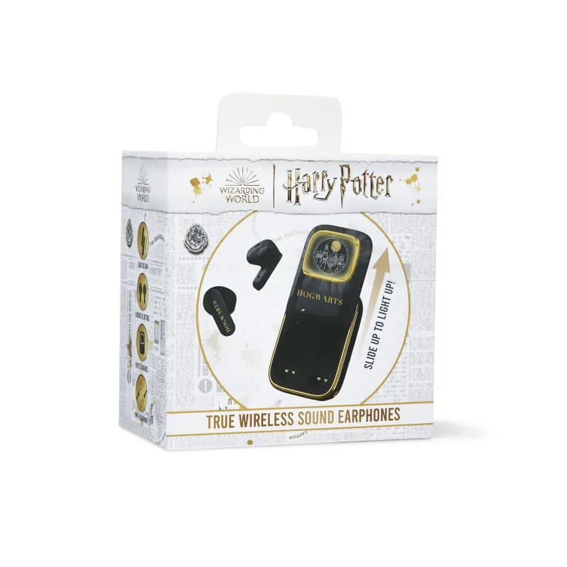 KABELLOSE KOPFHÖRER HARRY POTTER HOGWARTS MIT SCHIEBE-LADEETUI UND LED-LICHT - The Shop Gamer