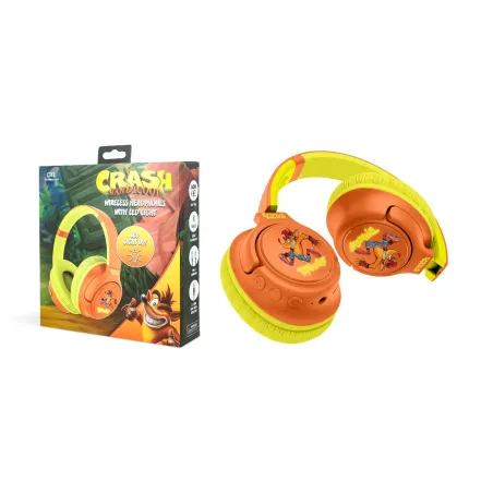 OPVOUWBARE DRAADLOZE CRASH BANDICOOT-KOPTELEFOON MET LEDVERLICHTING - The Shop Gamer