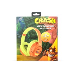 AURICULARES INALÁMBRICOS PLEGABLES CRASH BANDICOOT CON LUZ LED