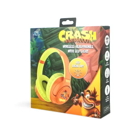 OPVOUWBARE DRAADLOZE CRASH BANDICOOT-KOPTELEFOON MET LEDVERLICHTING - The Shop Gamer