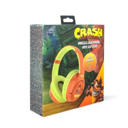 AURICULARES INALÁMBRICOS PLEGABLES CRASH BANDICOOT CON LUZ LED