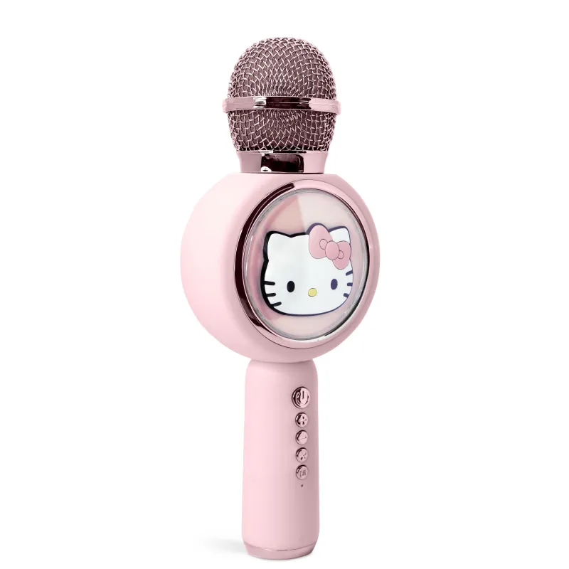 MICROFONE SEM FIO COM ALTO-FALANTE HELLO KITTY COM LUZ LED POPSING - The Shop Gamer