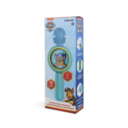 WIRELESS KARAOKE MICROPHONE WITH SPEAKER, PAW PATROL CHASE, LED LIGHT, POPSING - The Shop Gamer