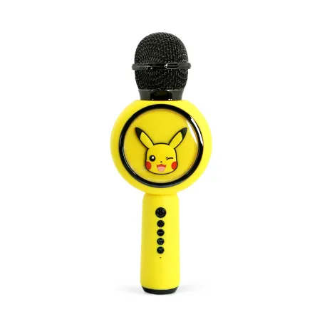 MICROFONE DE KARAOKÊ COM ALTO-FALANTE SEM FIO POKEMON PIKACHU COM LUZ LED POPSING - The Shop Gamer