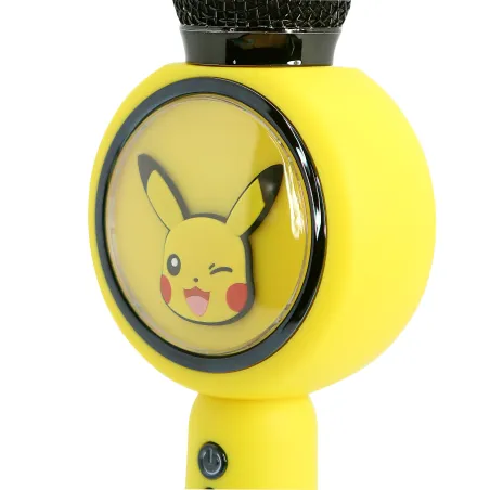 MICROFONE DE KARAOKÊ COM ALTO-FALANTE SEM FIO POKEMON PIKACHU COM LUZ LED POPSING - The Shop Gamer