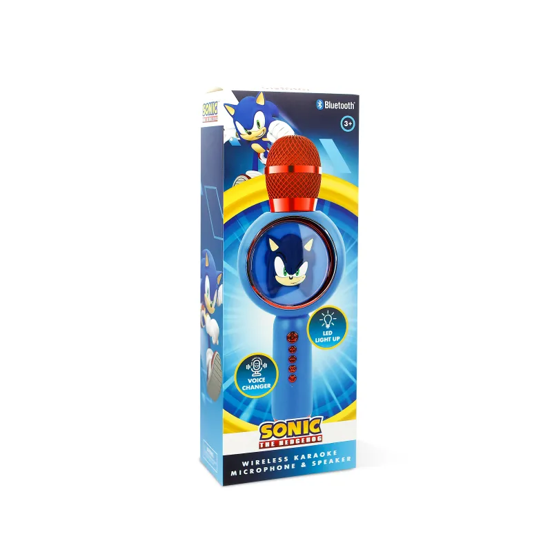 SONIC POPSING WIRELESS KARAOKE MICROPHONE WITH SPEAKER AND LED LIGHT - The Shop Gamer