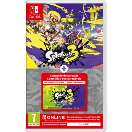 SPLATOON 3 + ERWEITERUNGSPASS + EINZELABO 3 MONATE NINTENDO SWITCH ONLINE, PHYSISCHES SPIEL + DOWNLOADCODES - The Shop Gamer