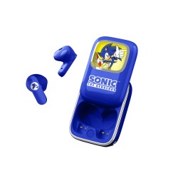 AURICULARES INALÁMBRICOS SONIC THE HEDGEHOG CON ESTUCHE DE CARGA DESLIZANTE Y LUZ LED