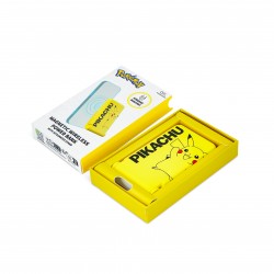 BATERÍA PORTATIL UNIVERSAL 5000 mAh MAGNETICA SIN CABLES MODELO PIKACHU AMARILLO TAMBIÉN CARGA CON CABLE Y SIRVE DE SOPORTE