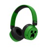 AURICULARES INFANTILES SIN CABLE MINECRAFT CREEPER CON CONTROL PARENTAL DE VOLUMEN Y CABLE PARA COMPARTIR AUDIO