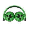 DRAADLOZE KINDERHOOFDTELEFOON MINECRAFT CREEPER MET OUDERLIJK VOLUMEBEHEER EN KABEL VOOR HET DELEN VAN AUDIO - The Shop Gamer