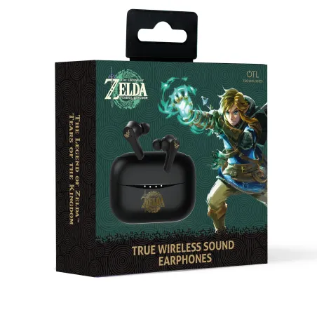 FONES DE OUVIDO SEM FIO THE LEGEND OF ZELDA: TEARS OF THE KINGDOM TWS EARPODS PRETOS - The Shop Gamer