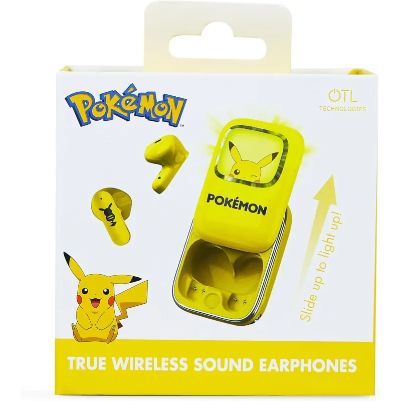 WIRELESS HEADPHONES POKEMON PIKACHU WITH SLIDING CHARGING CASE AND LED LIGHT - The Shop Gamer