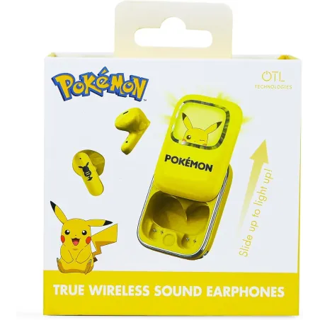 WIRELESS HEADPHONES POKEMON PIKACHU WITH SLIDING CHARGING CASE AND LED LIGHT - The Shop Gamer