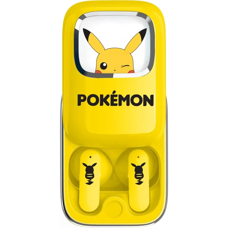 ÉCOUTEURS SANS FIL POKEMON PIKACHU AVEC ÉTUI DE RECHARGE COULISSANT ET LUMIÈRE LED - The Shop Gamer