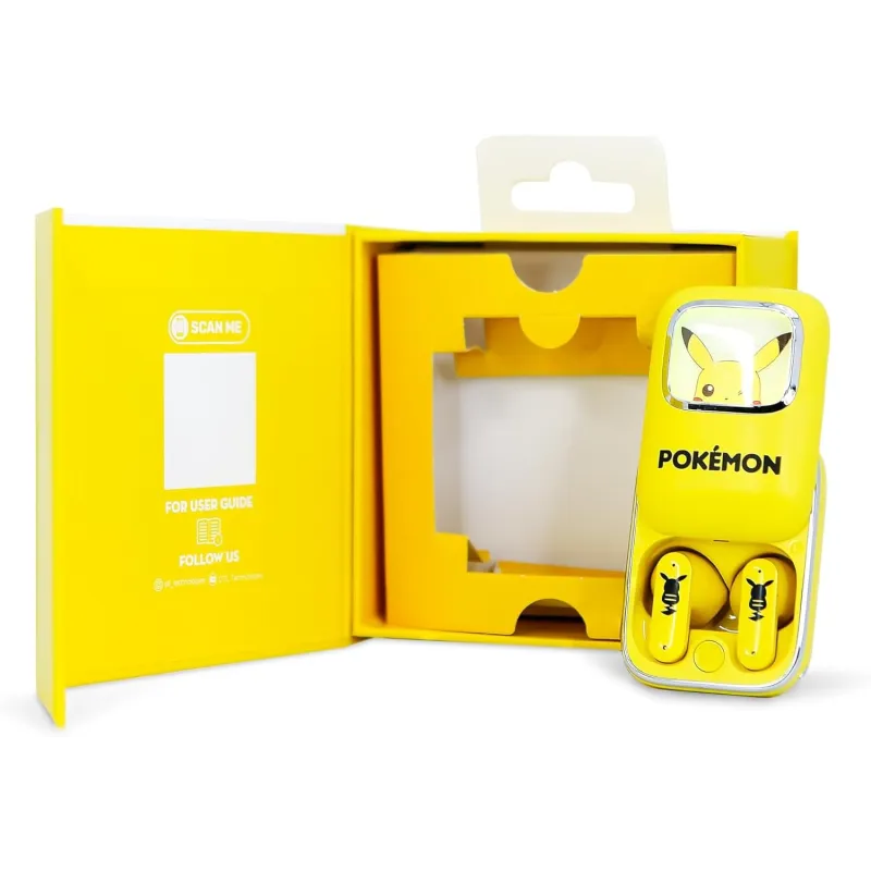 ÉCOUTEURS SANS FIL POKEMON PIKACHU AVEC ÉTUI DE RECHARGE COULISSANT ET LUMIÈRE LED - The Shop Gamer