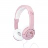 AURICULARES INFANTILES CON CABLE HELLO KITTY LIMITADOS EN VOLUMEN COLOR ROSA Y DORADO