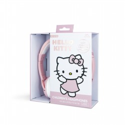 AURICULARES INFANTILES CON CABLE HELLO KITTY LIMITADOS EN VOLUMEN COLOR ROSA Y DORADO