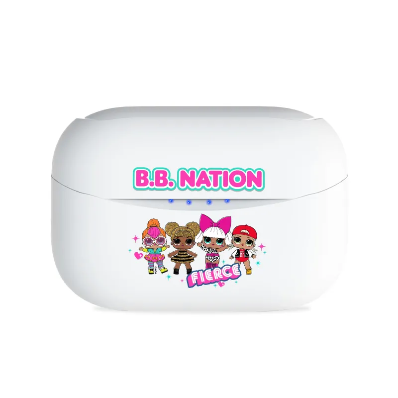 ÉCOUTEURS SANS FIL LOL B.B. NATION AVEC ÉTUI DE RECHARGE TWS EARPODS SOUS LICENCE OFFICIELLE L.O.L. SURPRISE! - The Shop Gamer