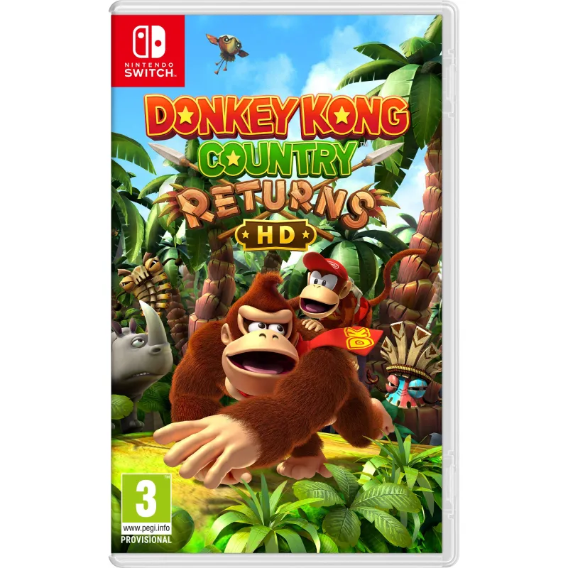 DONKEY KONG COUNTRY RETURNS HD SWITCH, JEU PHYSIQUE POUR NINTENDO SWITCH, VERSION ESPAGNOLE, GARANTIE EUROPÉENNE - The Shop Game