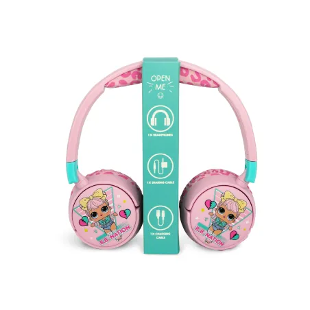 LOL SURPRISE WIRELESS CHILDREN'S HEADPHONES WITH PARENTAL VOLUME CONTROL AND AUDIO-SHARING CABLE - The Shop Gamer