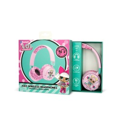 AURICULARES INFANTILES SIN CABLE LOL SURPRISE CON CONTROL PARENTAL DE VOLUMEN Y CABLE PARA COMPARTIR AUDIO