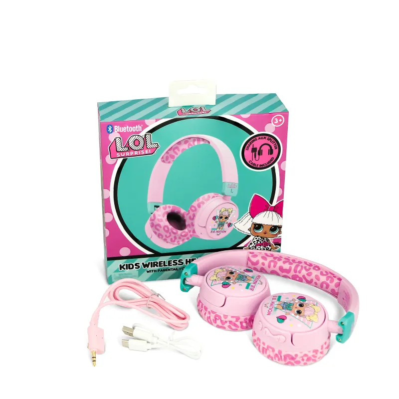 CASQUE POUR ENFANTS SANS FIL LOL SURPRISE AVEC CONTRÔLE PARENTAL DU VOLUME ET CÂBLE DE PARTAGE AUDIO - The Shop Gamer