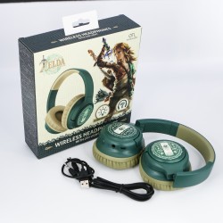 AURICULARES INALÁMBRICOS PLEGABLES THE LEGEND OF ZELDA TEARS OF THE KINGDOM CON LUZ LED