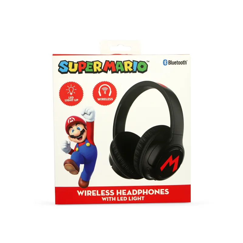 CASQUE SANS FIL PLIABLE SUPER MARIO AVEC LUMIÈRE LED - The Shop Gamer