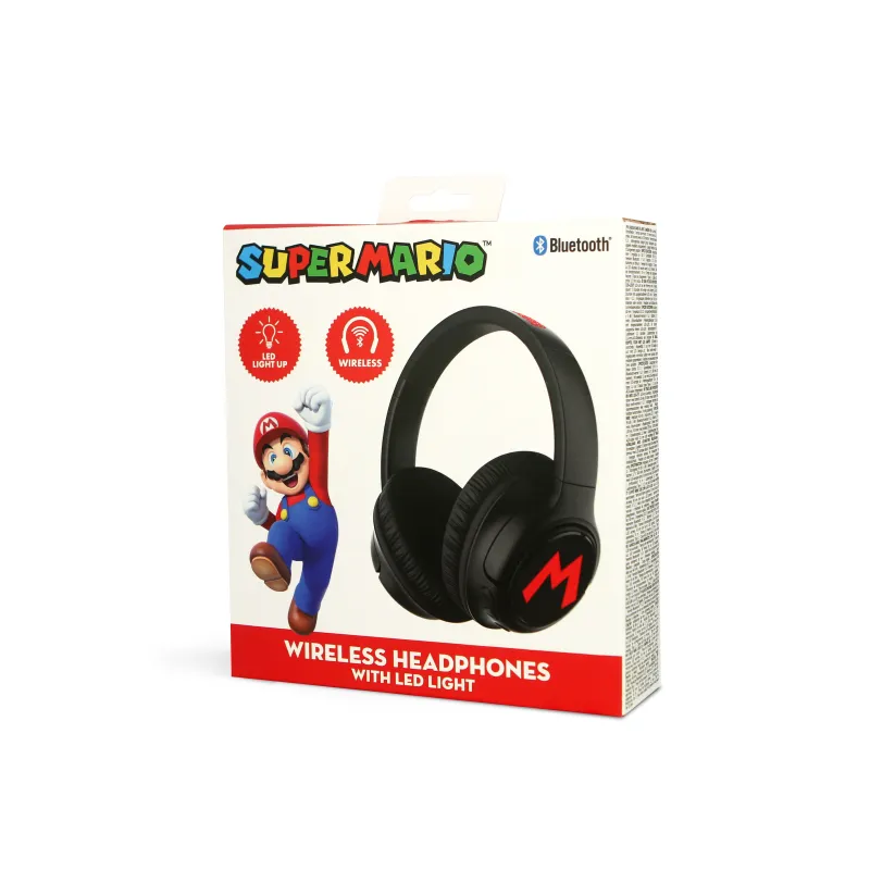 CASQUE SANS FIL PLIABLE SUPER MARIO AVEC LUMIÈRE LED - The Shop Gamer