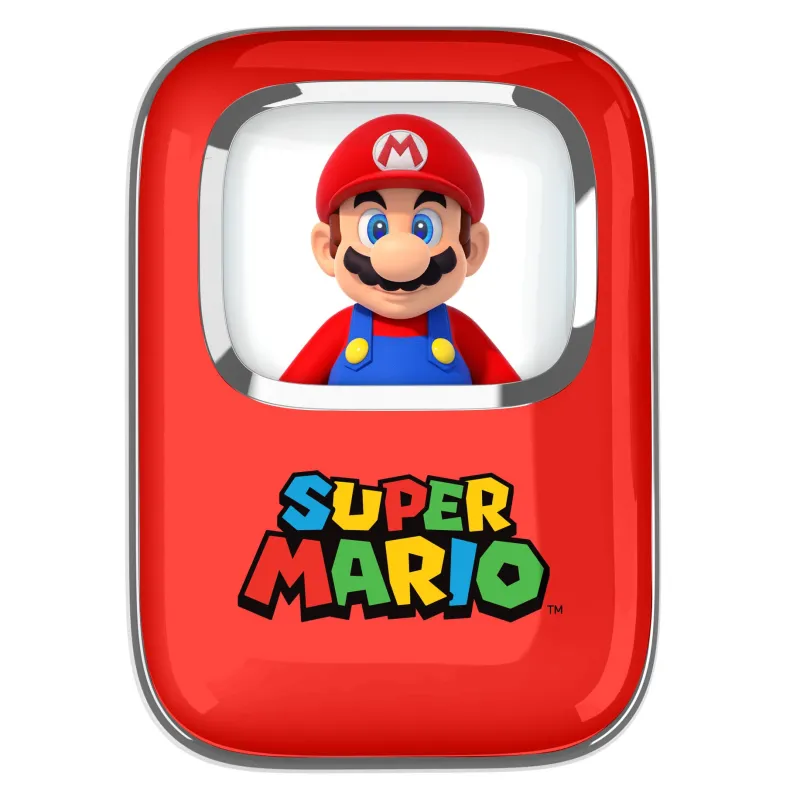 DRAADLOZE OORDOPJES VAN SUPER MARIO MET SCHUIFOPLAADETUI EN LEDVERLICHTING - The Shop Gamer