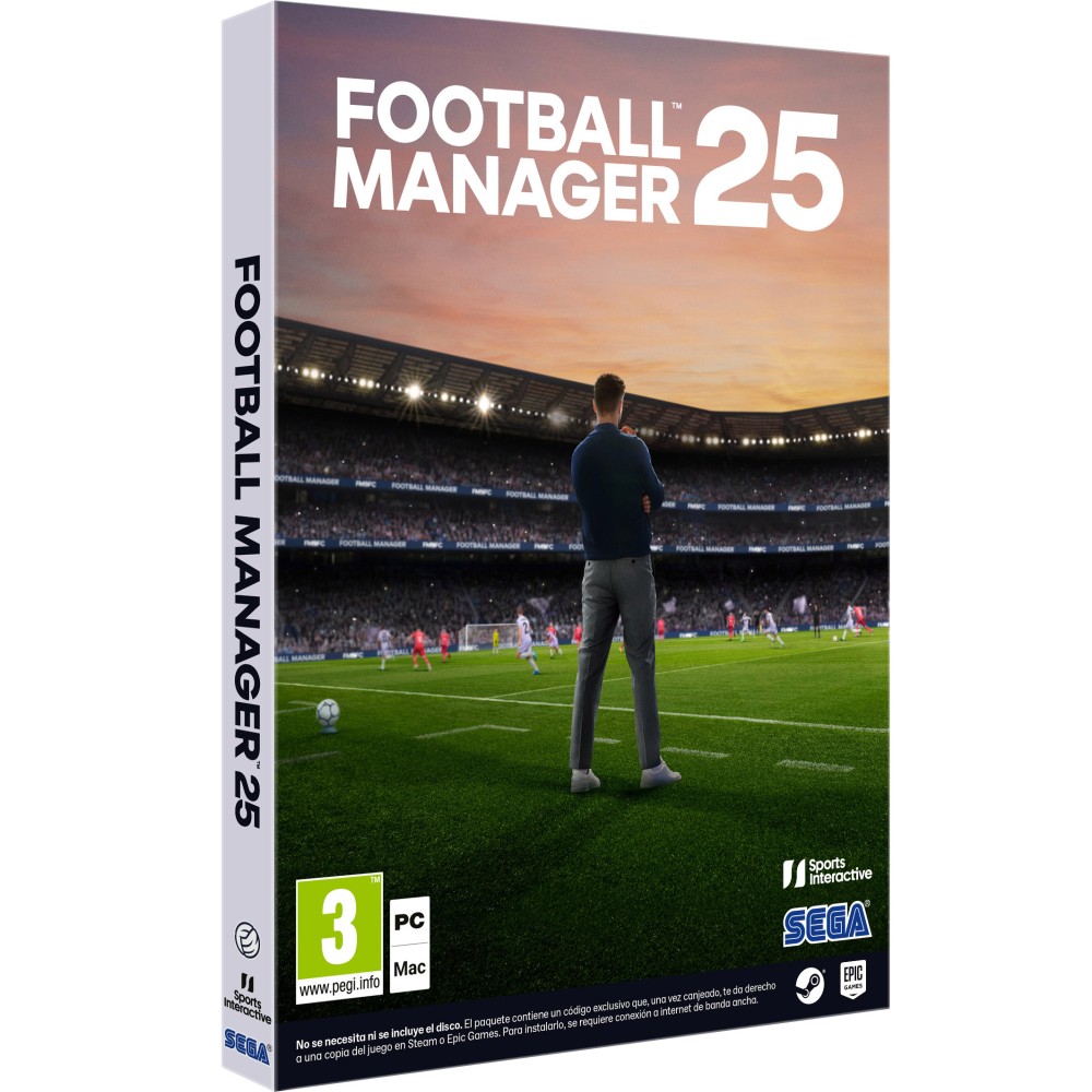 PREVENTA FOOTBALL MANAGER 2025 PC VERSIÓN ESPAÑOLA GARANTÍA EUROPEA EU WARRANTY