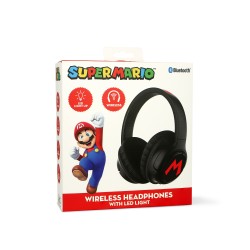 AURICULARES INALÁMBRICOS PLEGABLES SUPER MARIO CON LUZ LED