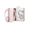 AURICULARES INFANTILES CON CABLE HELLO KITTY COLOR BLANCO Y ROSA LIMITADOS EN VOLUMEN MARCA OTL LICENCIA OFICIAL HELLO KITTY