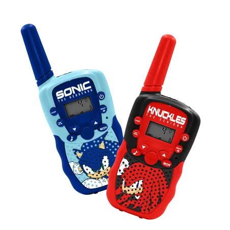 KINDER-WALKIE TALKIES SONIC THE HEDGEHOG MET OPLAADBARE BATTERIJ, ZAKLAMP EN BEREIK TOT 1 KM - The Shop Gamer