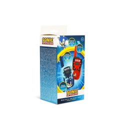 WALKIE TALKIES INFANTILES SONIC THE HEDGEHOG CON BATERÍA RECARGABLE LINTERNA Y UN KM DE DISTANCIA DE COMUNICACIÓN