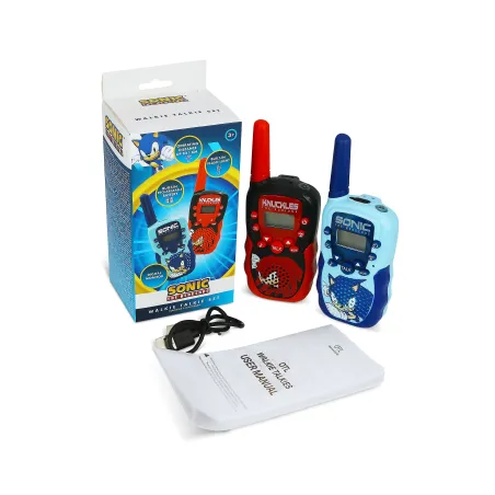 KINDER-WALKIE TALKIES SONIC THE HEDGEHOG MET OPLAADBARE BATTERIJ, ZAKLAMP EN BEREIK TOT 1 KM - The Shop Gamer