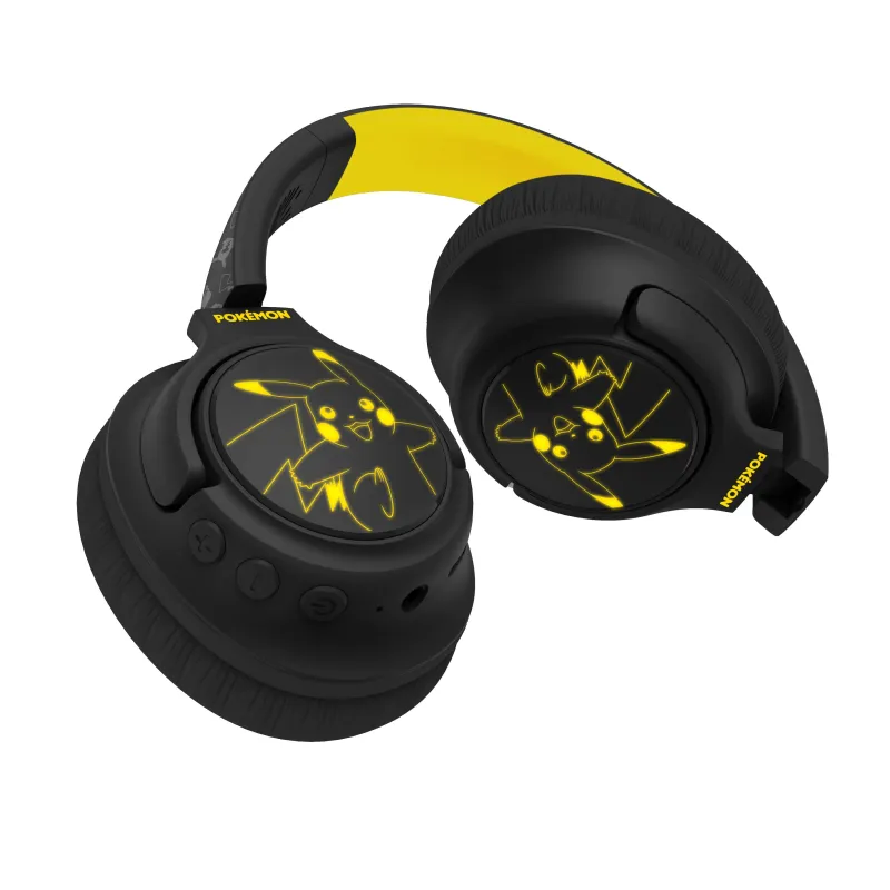 FOLDABLE WIRELESS POKEMON PIKACHU HEADPHONES WITH LED LIGHT - The Shop Gamer
