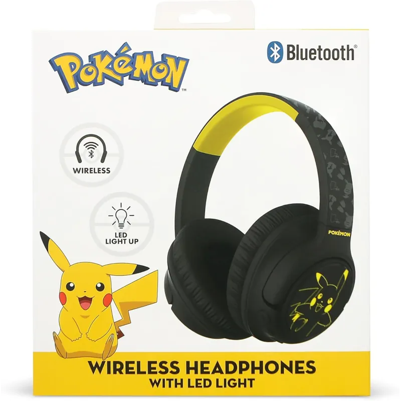 CASQUE SANS FIL PLIABLE POKEMON PIKACHU AVEC ÉCLAIRAGE LED - The Shop Gamer