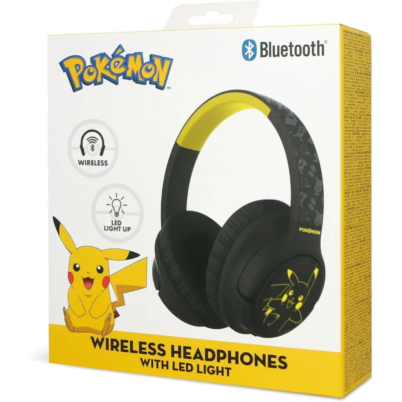 CASQUE SANS FIL PLIABLE POKEMON PIKACHU AVEC ÉCLAIRAGE LED - The Shop Gamer