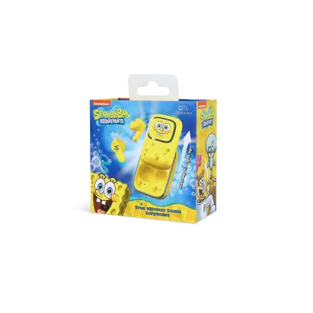 BOB ESPONJA WIRELESS HEADPHONES WITH SLIDING CHARGING CASE AND LED LIGHT SPONGEBOB - The Shop Gamer