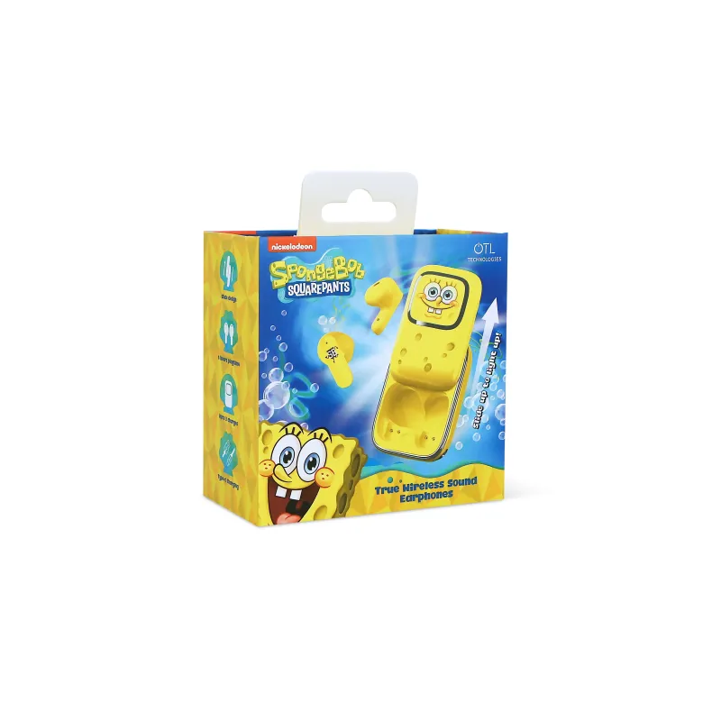 BOB ESPONJA WIRELESS HEADPHONES WITH SLIDING CHARGING CASE AND LED LIGHT SPONGEBOB - The Shop Gamer