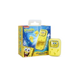 AURICULARES INALÁMBRICOS BOB ESPONJA CON ESTUCHE DE CARGA DESLIZANTE Y LUZ LED SPONGEBOB